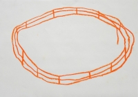 Ohne Titel, 2021, lkreide auf Papier, 29,7 x 42 cm
