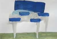 Ohne Titel, 2025, Acryl auf Papier, 21 x 29,5 cm
