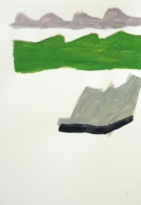Ohne Titel, 2026, Acryl auf Papier, 29,5 x 21 cm
